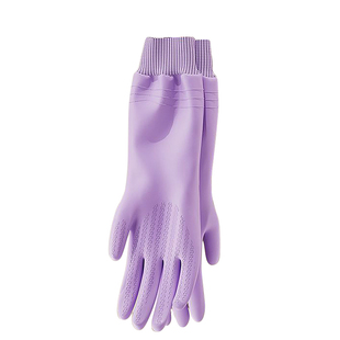 家务加绒洗碗手套加长冬季保暖专用厨房家务清洁束口刷碗加厚防水