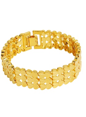 沙金爱心卡扣手链男女款