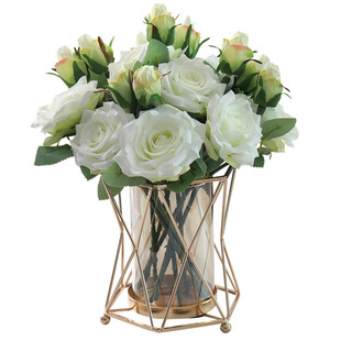 轻奢玻璃花瓶摆件创意客厅干花插花花艺现代茶几电视柜餐桌装饰