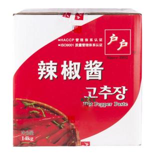 包邮韩国老柏兰户户辣椒酱14kg公斤/箱石锅拌饭酱炒年糕甜辣酱