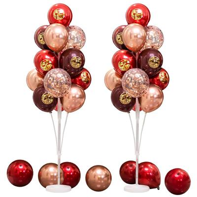 结婚地飘气球装饰立柱场景布置