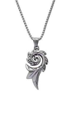 NG凤凰火花吊坠钛钢项链男高级感