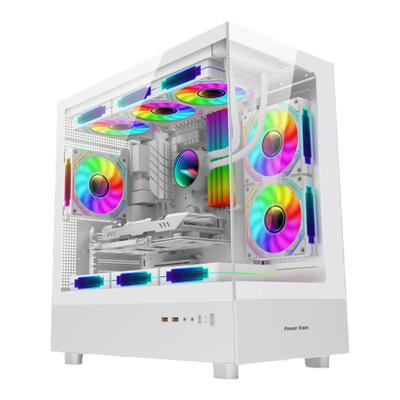 动力火车臻选W30无立柱海景房机箱360水冷主机箱MATX主板电脑机箱