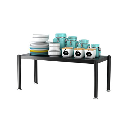 厨房微波炉置物架单层碳钢收纳架1层电磁炉烤箱隔架调料架洗碗架