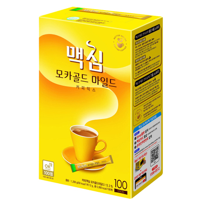 韩国maxim麦馨摩卡黄三合一咖啡