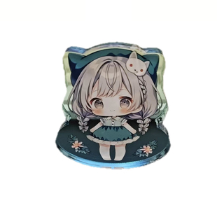 加厚亚克力无底座立牌摇摇乐饭友diy定制动漫周边钥匙扣桌面摆件