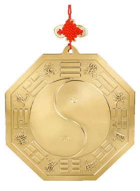 纯铜八卦镜凸面家用大门对门挂件