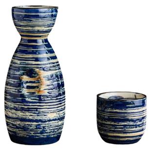 日式陶瓷复古温酒壶清酒壶黄酒烫酒壶白酒清酒分酒器酒盅和风酒瓶