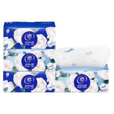 维达超韧四层山茶花香抽纸