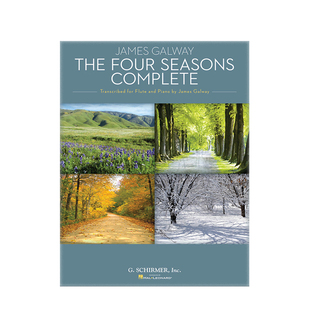 维瓦尔第 四季全集 长笛和钢琴 希尔默原版乐谱 Vivaldi The Four Seasons Complete for Flute and Piano HL50490353