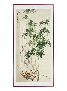名家名画实木走廊过道玄关装饰画
