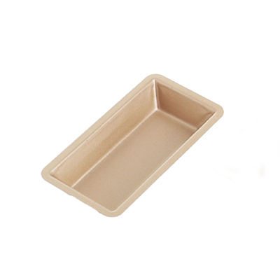 三能长方形金色烘焙模具