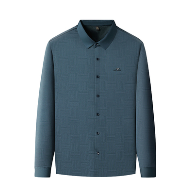 罗蒙春秋季新款长袖衬衫男士衬衣