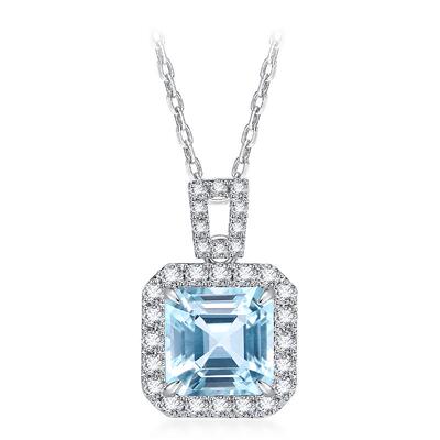 【情人节礼物】ILCO尤珂「海盐方糖」18K金天然海蓝宝吊坠彩宝