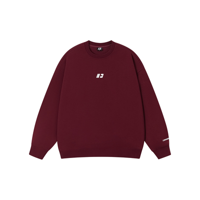 FORNINES刺绣圆领卫衣男女宽松国潮2025秋冬新款重磅情侣长袖上衣