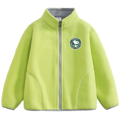 童装儿童加绒摇粒绒外套男童卫衣男孩秋冬季内胆上衣女童校服神器