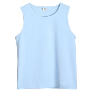 胖男童背心内穿螺纹棉纯色中大童儿童工字背心宽松加肥加大男孩