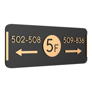 酒店房间号指示牌楼梯间电梯餐厅带箭头索引导向标识牌单元楼层提示牌定制亚克力创意包厢门牌房号指向牌订做