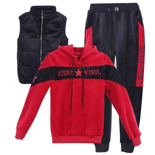 2025秋冬季新款情侣金丝绒运动套装男女加绒加厚休闲卫衣两三件套