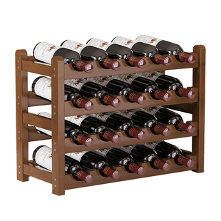 酒架置物架家用吧台红酒展示架台面葡萄酒收纳架子楠竹高脚杯挂架