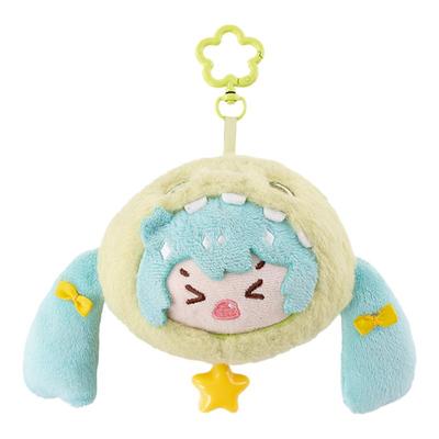 moeyu初音未来睡衣派对毛绒团子盲盒挂件miku可爱公仔动漫周边