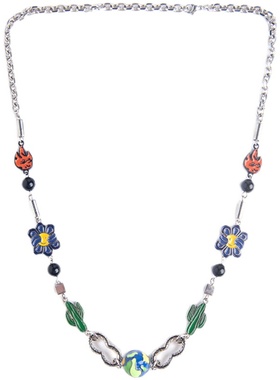 街头潮牌仙人掌马蹄铁项链男女小众设计感嘻哈风配饰2021年新款