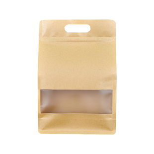 加厚茶叶包装袋牛皮纸密封袋散茶自封袋半斤一斤红茶绿茶防潮袋子