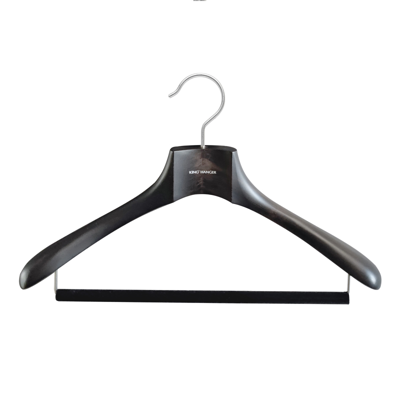 金领结黑色高端实木衣架家用高档轻奢衣橱衣柜衣帽间专用木质衣挂