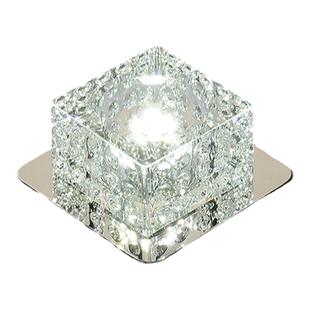 led射灯 水晶过道走廊正方形天花嵌入式三色变光客厅小灯洞灯筒灯