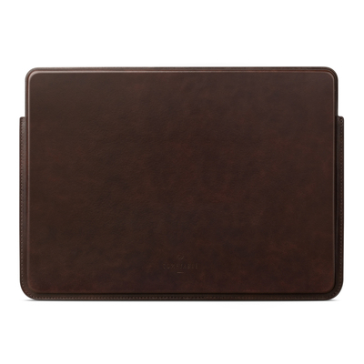 咖色立体款电脑包无拉链无磁吸