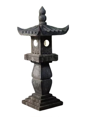 石雕汉白玉仿古青石石灯太阳能