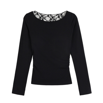 pusumede长袖带胸垫气质上衣