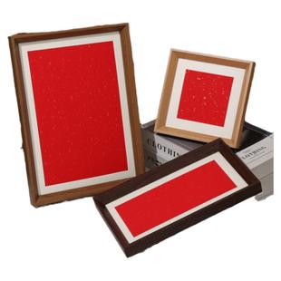 书法空白相框新中式长条装裱自装字国画毛笔字框拼图挂墙画框