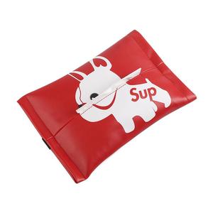 法斗犬汽车纸巾盒椅背挂式车载创意抽纸盒车内用品座式餐巾包盒套