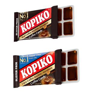 韩剧模范出租车同款KOPIKO可比可咖啡味口袋板装糖炭烧特浓硬糖果