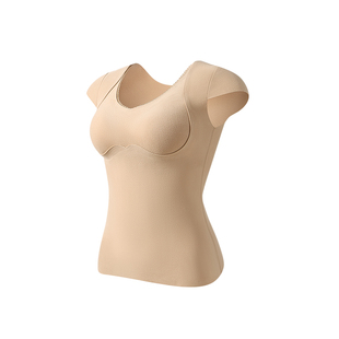 Sensory life保暖背心女免穿文胸小飞袖秋冬新款可外穿抗静电打底