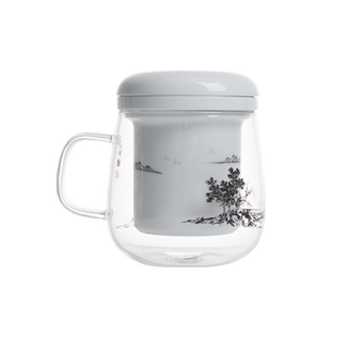 苏州博物馆山水长洲茶滤杯喝茶过滤带盖茶水分离杯高档礼品送朋友