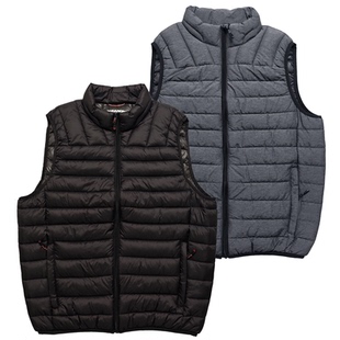 出美国冬季P棉保暖马甲男轻便防泼水可压缩立领户外运动夹棉背心