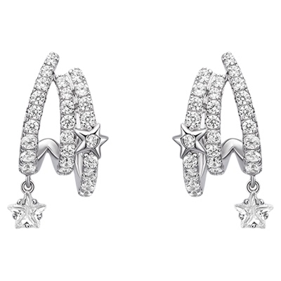 何方hefang流星多层耳环耳夹