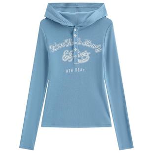 Ed Hardy埃德哈迪夏季流行新款拔印罗纹复古紧身女士长袖T恤