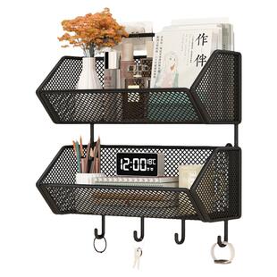 宿舍墙上置物架免打孔床头挂篮挂墙收纳盒上铺床上壁挂式寝室好物