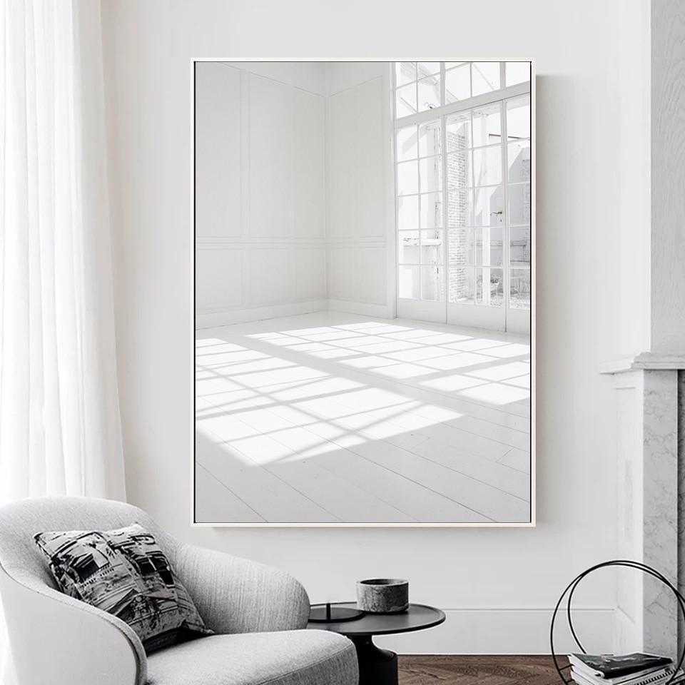 原木极简风客厅装饰画高级感卧室艺术壁画现代简约沙发背景墙挂画