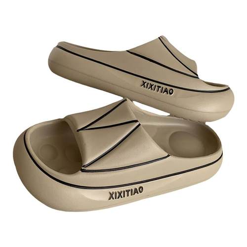 细细条 踩屎感eva厚底防滑百搭情侣拖鞋夏季潮酷运动风凉拖鞋男女