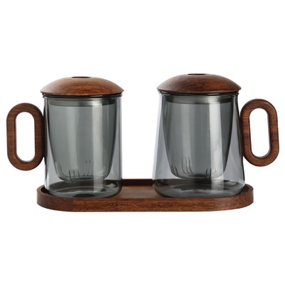 一条玻璃家用过滤大容量茶杯水杯