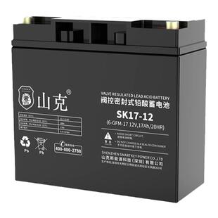 山克UPS不间断电源家用免维护更换铅酸蓄电池12V17AH蓄电瓶UPS