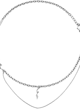 oammi钛钢音符情侣锁骨链