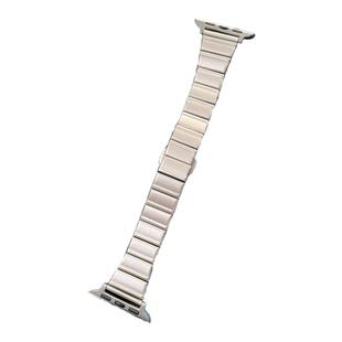 不锈钢方格蝴蝶扣细星光适用于苹果表s10代静静的表带iwatch987se