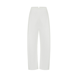 【deepmoss】2026春夏新款巴黎扣柔白微弧高腰裤