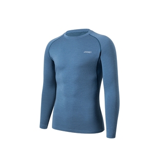 Jockey男士保暖内衣套装双层羊毛混纺科技运动秋衣秋裤套装青少年