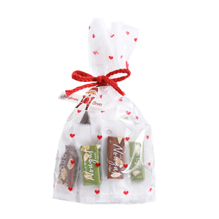 红色牛轧糖雪花酥饼干爱心包装袋烘焙点心直立平口袋伴手礼品袋